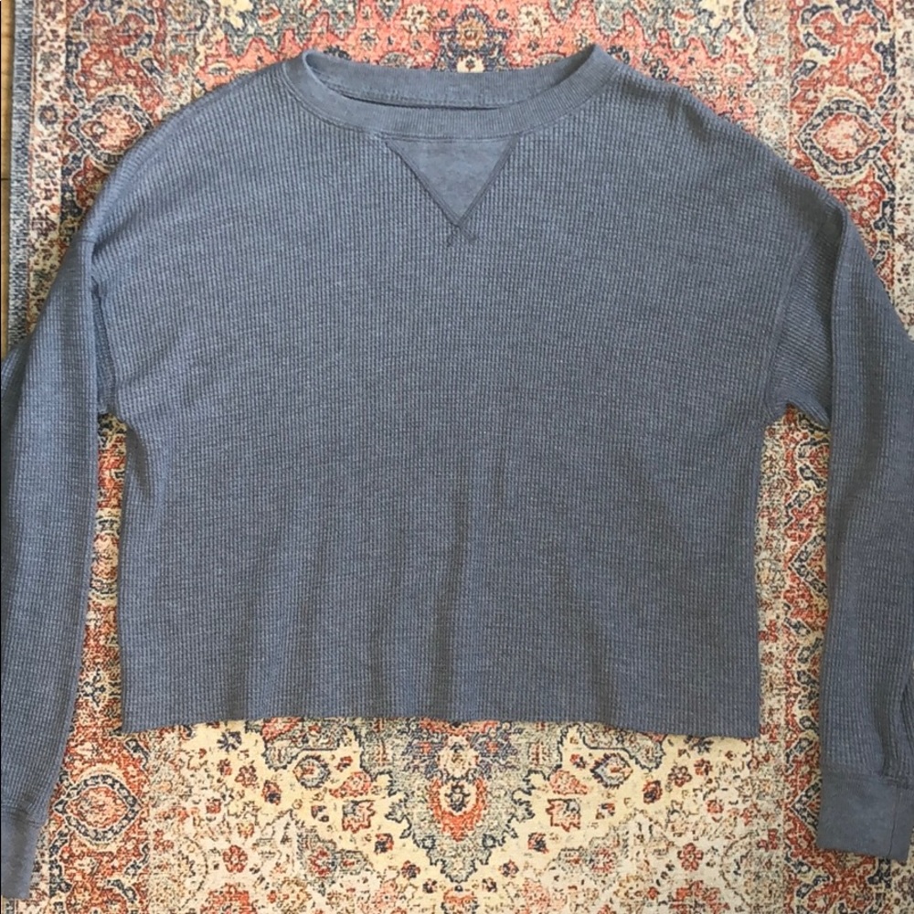 Abercrombie & Fitch Cropped Long-Sleeve Top